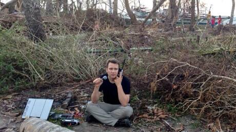 CBC using ACCESS to broadcast after the disaster in the Philippines