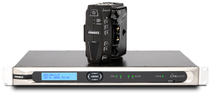 Comrex LiveShot Portable and Studio Rack IP video codecs, stacked