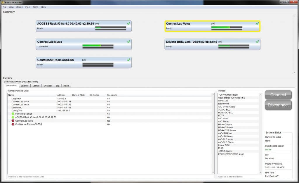 Fleet Commander user interface