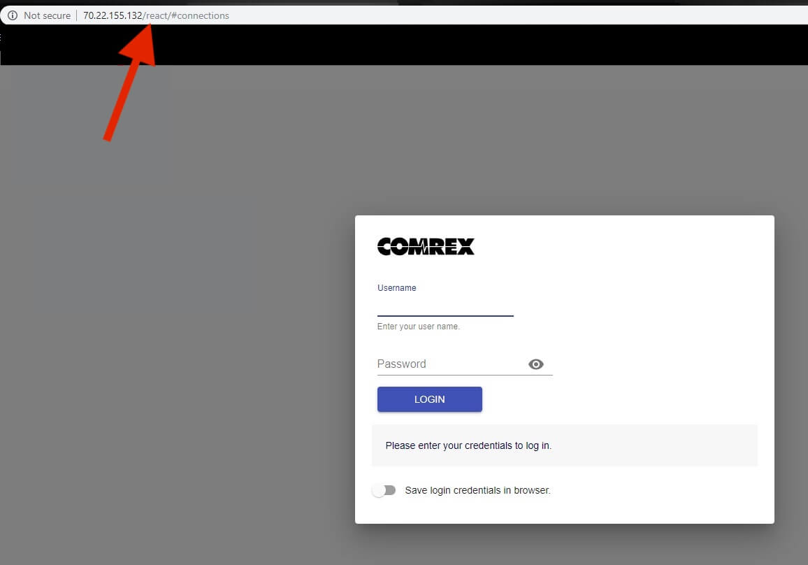 Comrex HTML5-based UI url/react