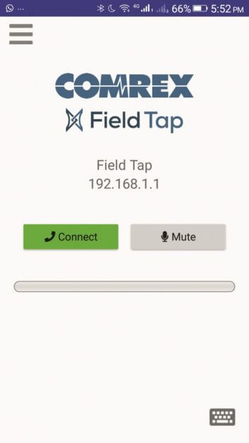 Comrex FieldTap smartphone app