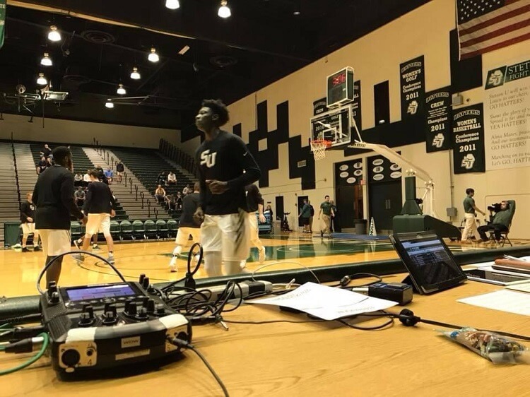 Comrex ACCESS NX providing live courtside coverage at a Stetson University basketball game