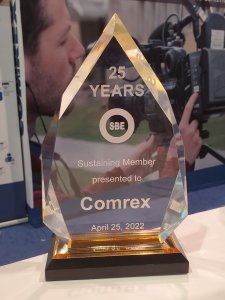 Comrex 25 Years as a Sustaining Member of SBE Award at 2022 NAB Show